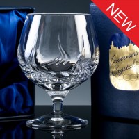 Inverness Crystal Flame Panelled 24% Lead Crystal 10oz Brandy, Single, Satin Boxed