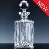 Inverness Crystal Flame Panelled 24% Lead Crystal Square Spirit Decanter, Blue Boxed