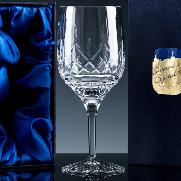 Inverness Crystal Premier Panelled 10oz Wine, Single, Satin Boxed