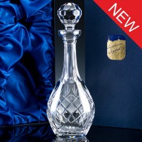 Inverness Crystal Traditional Panelled 24% Lead Crystal Wine Decanter, Satin Boxed