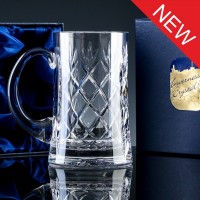 Inverness Crystal Traditional Panelled 24% Lead Crystal 1 Pint Tankard, Satin Boxed